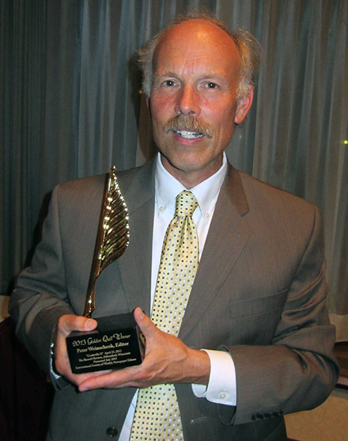 Peter Weinschenk with Award
